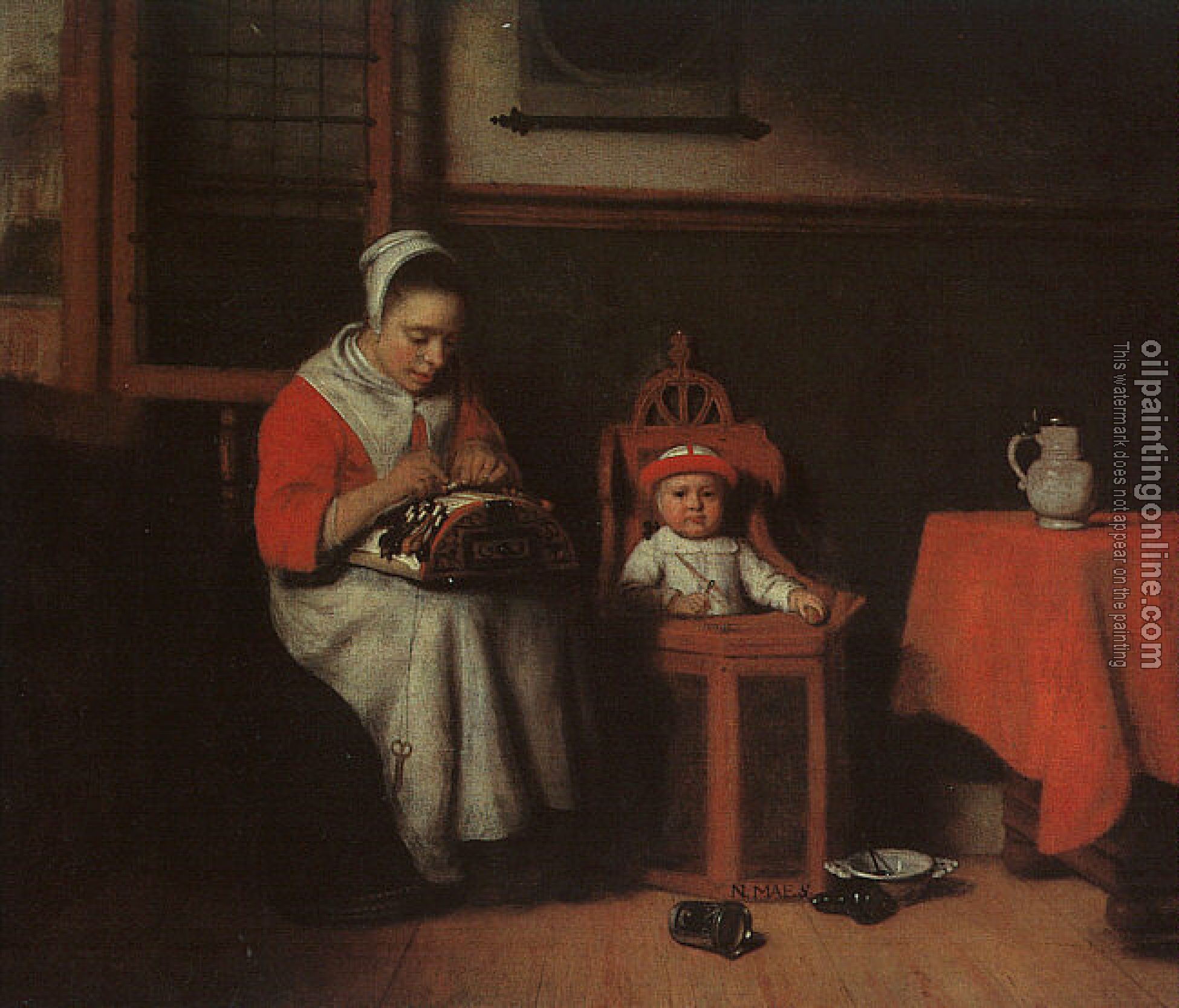 Maes, Nicolaes - The Lacemaker